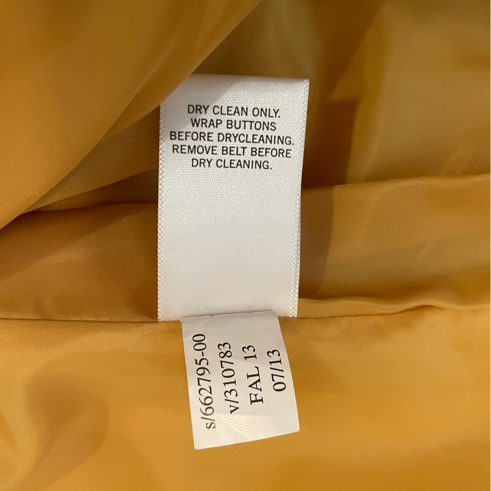 Banana Republic Yellow Trench Coat with Belt - Picture 11 of 14